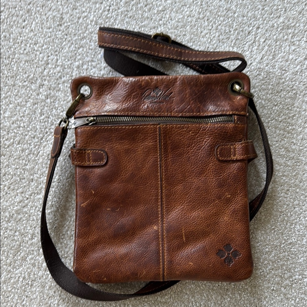 Patricia Nash Vintage Brown Leather Crossbody Bag - Picture 5 of 6